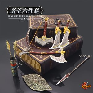Bộ 6 Món Binh Khí 13cm - 22cm God of War 6 binh khi God of War 5 4