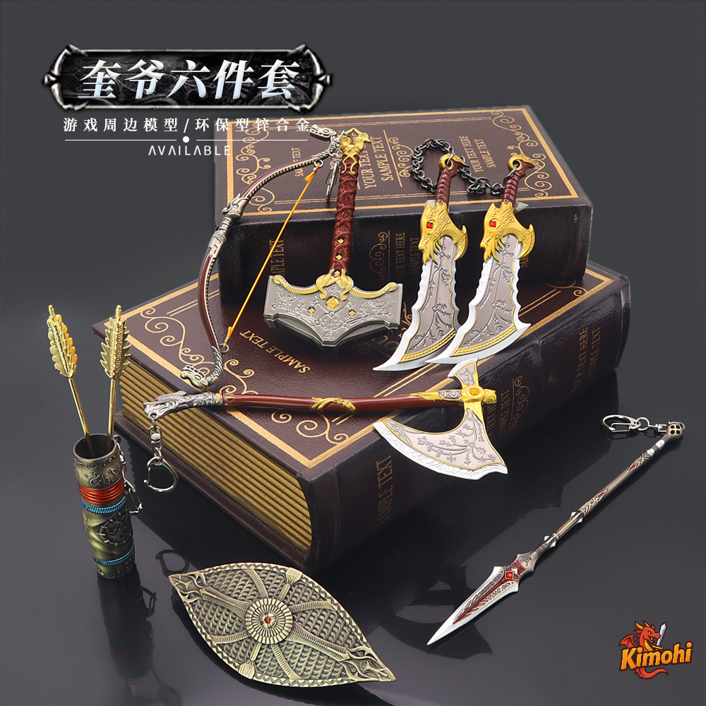 Bộ 6 Món Binh Khí 13cm - 22cm God of War 6 binh khi God of War 5 4